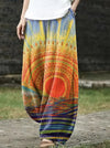 Women's Wide Leg Pants With Pockets, Printed Harem Trousers