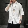Men's Chinese Dragon Shirt Ice Silk Short Sleeve