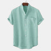 Men's Linen Short Sleeve Shirt with Pocket