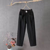 Cotton Linen Straight Leg Pants for Women