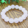 Ice Glass Bead Bracelet, Handmade Pastel Stretch Wristband