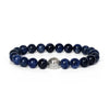 Stone Bead Bracelet with Crown Charm