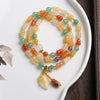 Golden Silk Jade Gourd Charm Bracelet