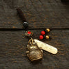Brass Lucky Cat Chinese Coin Wealth Keychains