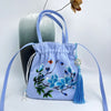 Suzhou Embroidery Drawstring Crossbody Bag