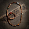 Star Moon Bodhi Seed Bracelet with Dzi Bead and Wood