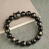 Obsidian Cat Charm Bracelet for Luck and Confidence