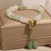Crystal Abacus Bead Bracelet with Butterfly Charm